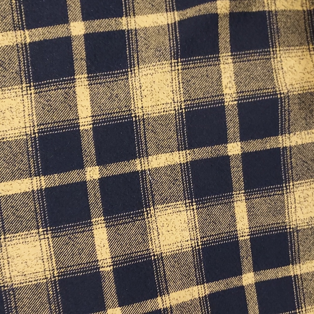 *Midnight Hour Black and Yellow Plaid Skater Skirt with Full Zipper Front  XS - Picture 3 of 9
